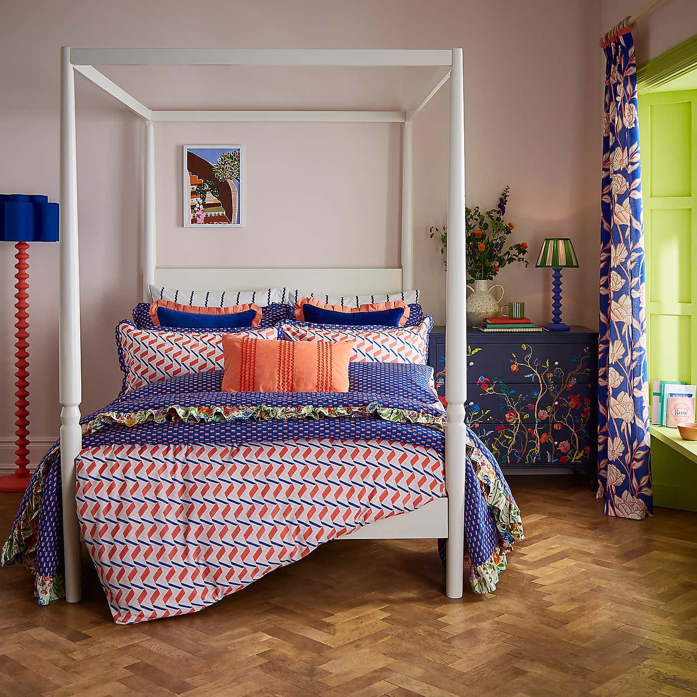 Sophie Robinson Zig Zag 100% Cotton Duvet Cover & Pillowcase Set