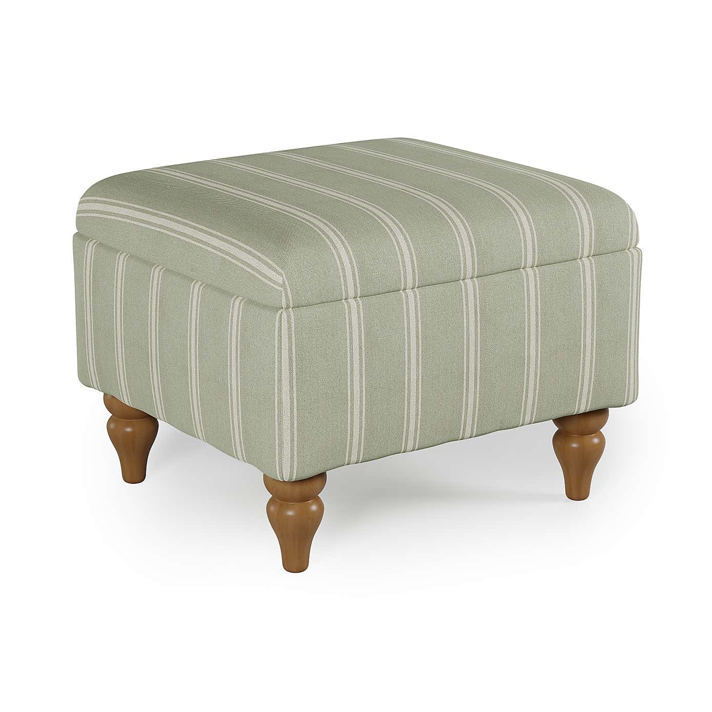 Oswald Stripe Storage Footstool