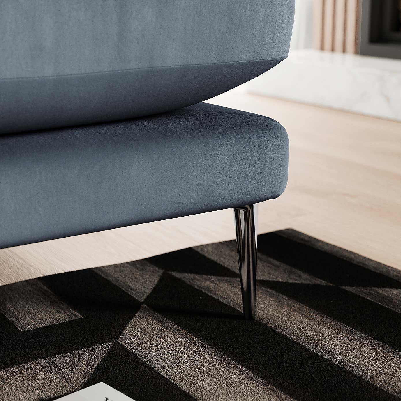 Lawson Matte Plush Velvet Corner Chaise Sofa