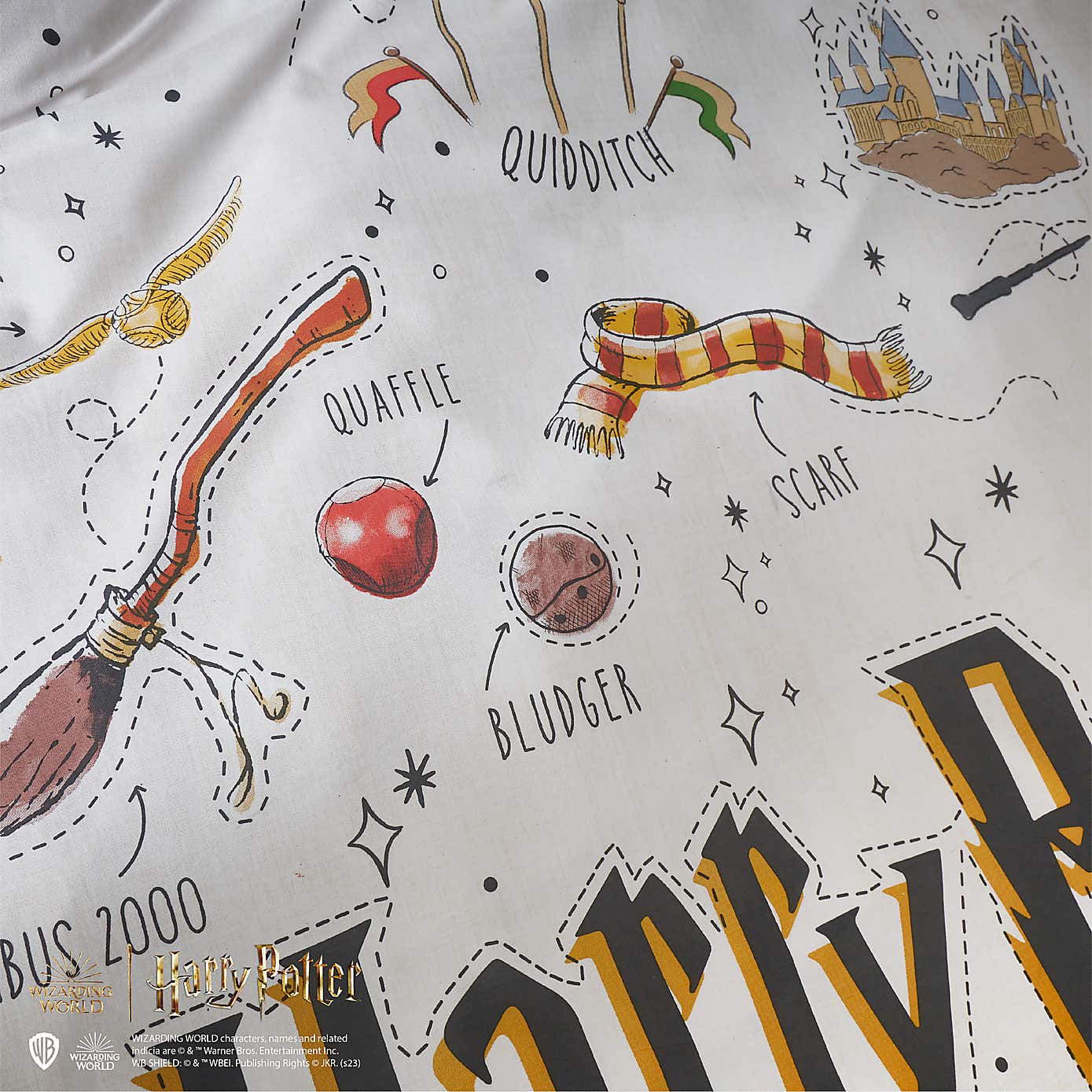 Harry Potter Doodle Duvet Cover and Pillowcase Set