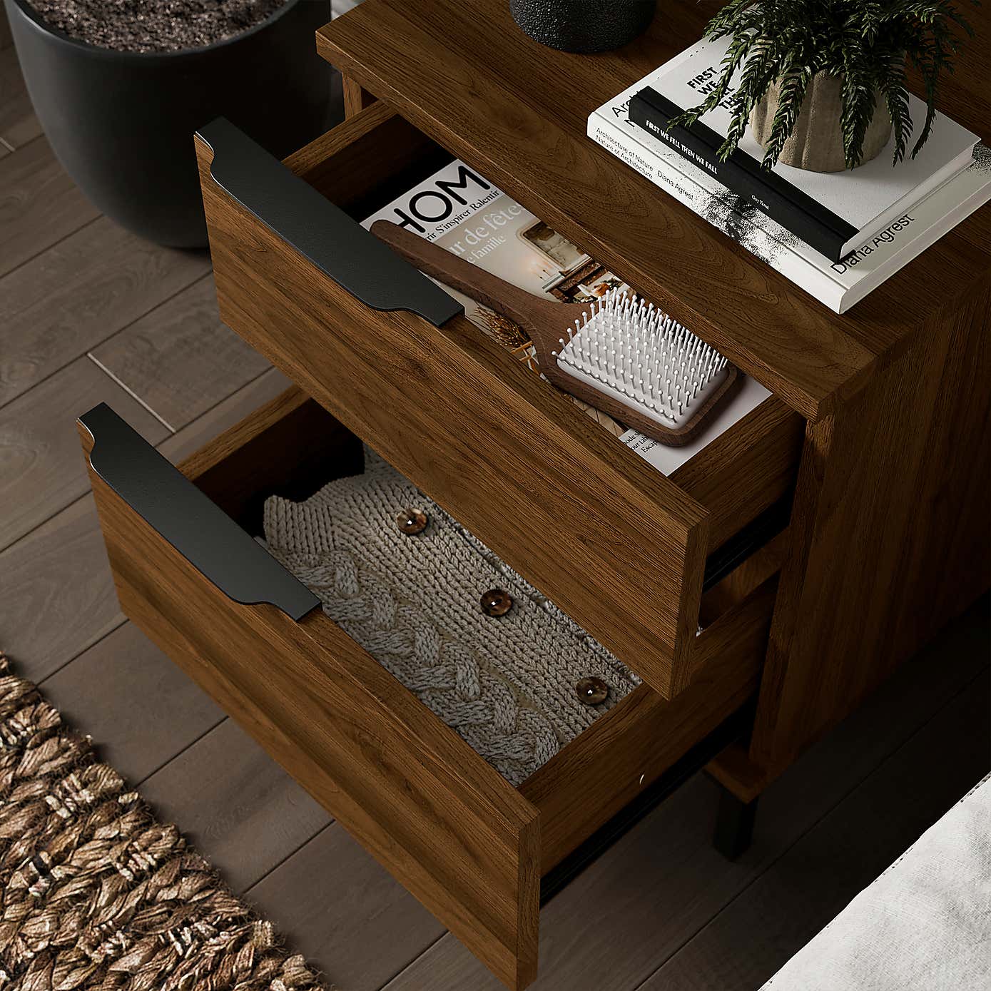 Reynolds 2 Drawer Bedside Table