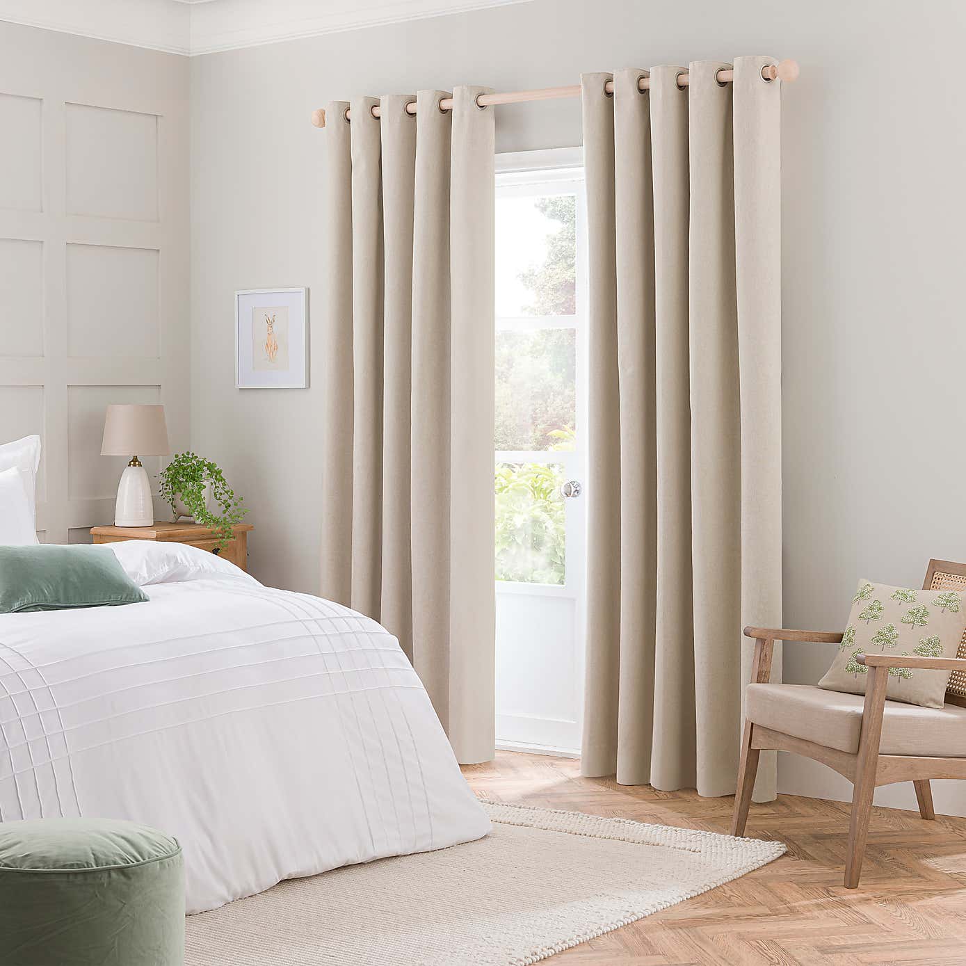 Luna Brushed Ultra Blackout Eyelet Curtains