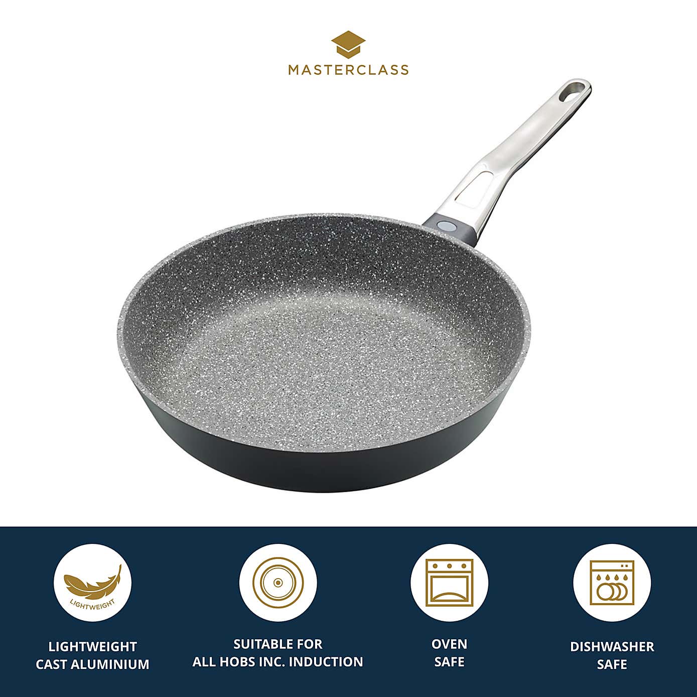 MasterClass Non-Stick Aluminium Frying Pan, 26cm
