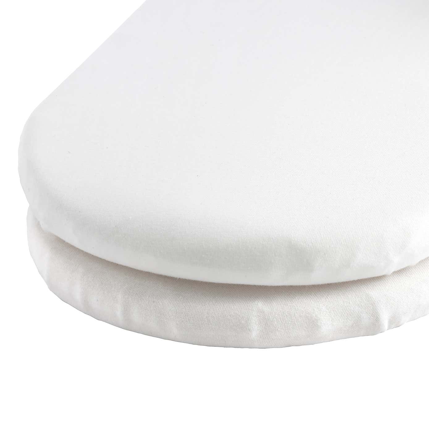 Pack of 2 Jersey White Moses Basket Fitted Sheet