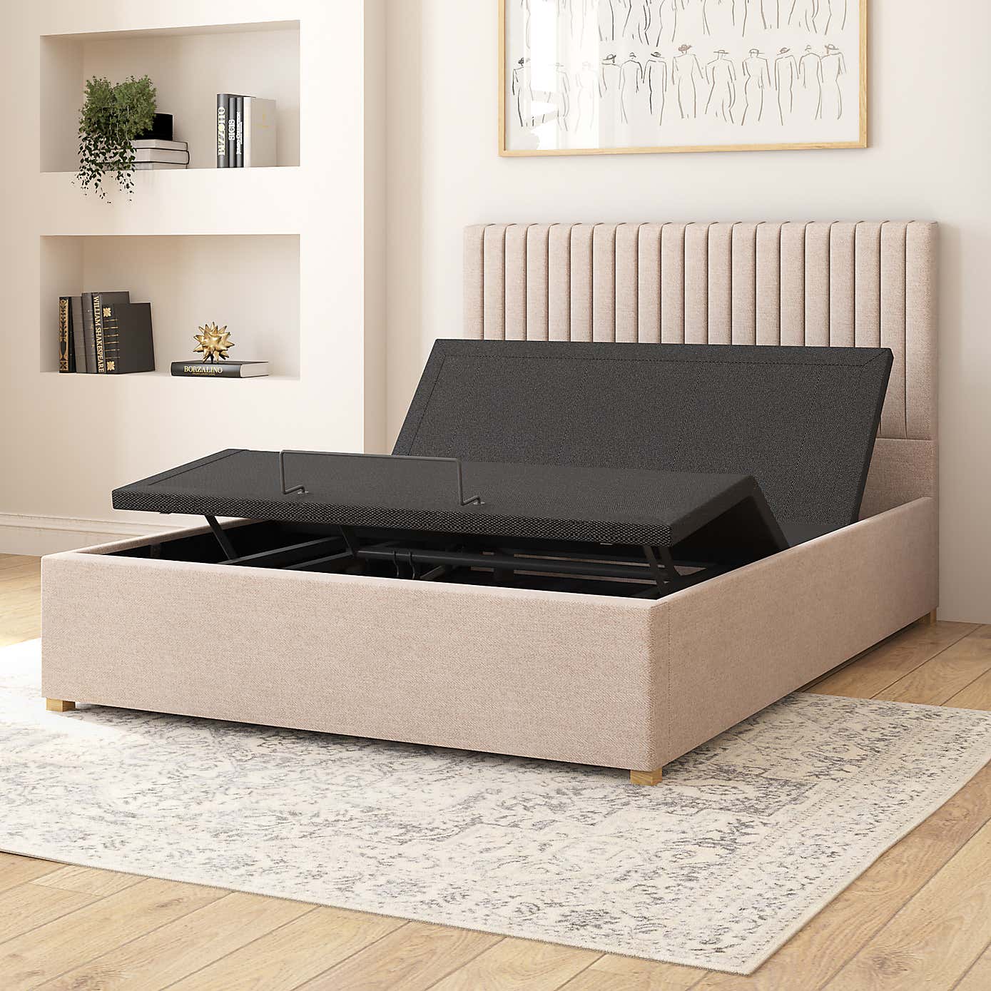 Grant Saxon Twill Adjustable Bed