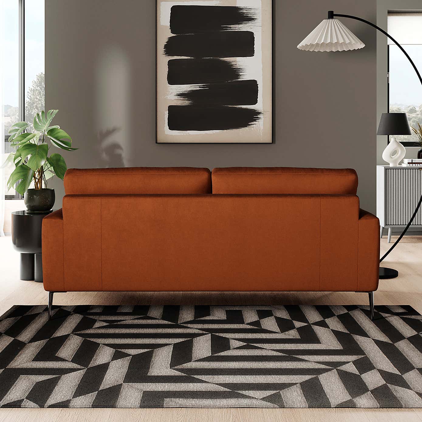 Lawson Matte Plush Velvet 3 Seater Sofa