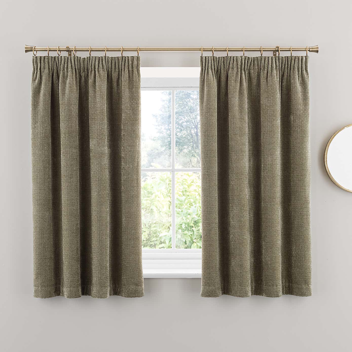 Alayna Chenille Pencil Pleat Curtains