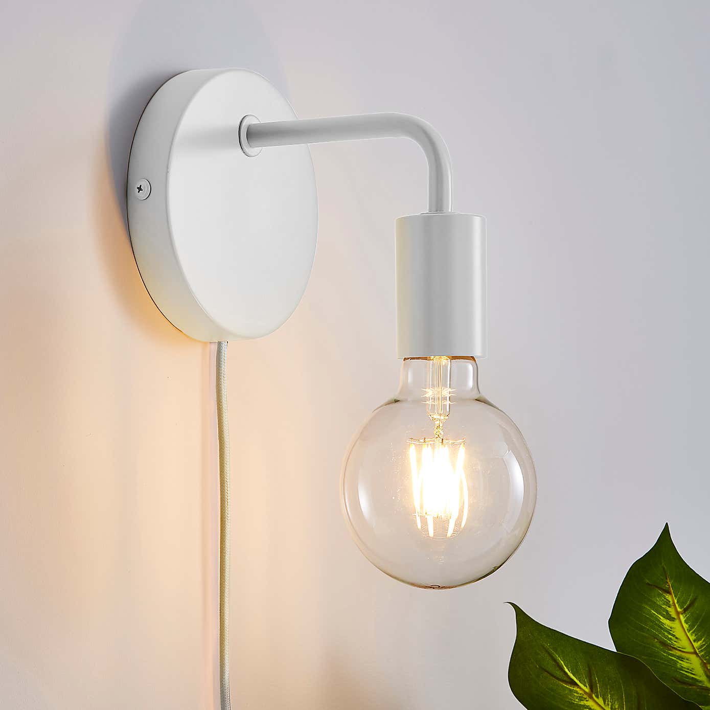 Grey Koppla Plug-in Wall Light