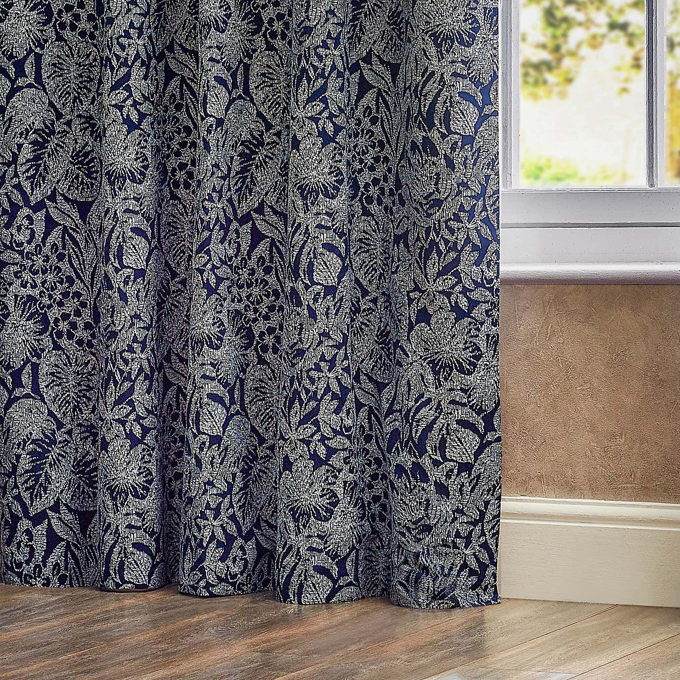 Bali Midnight Eyelet Curtains