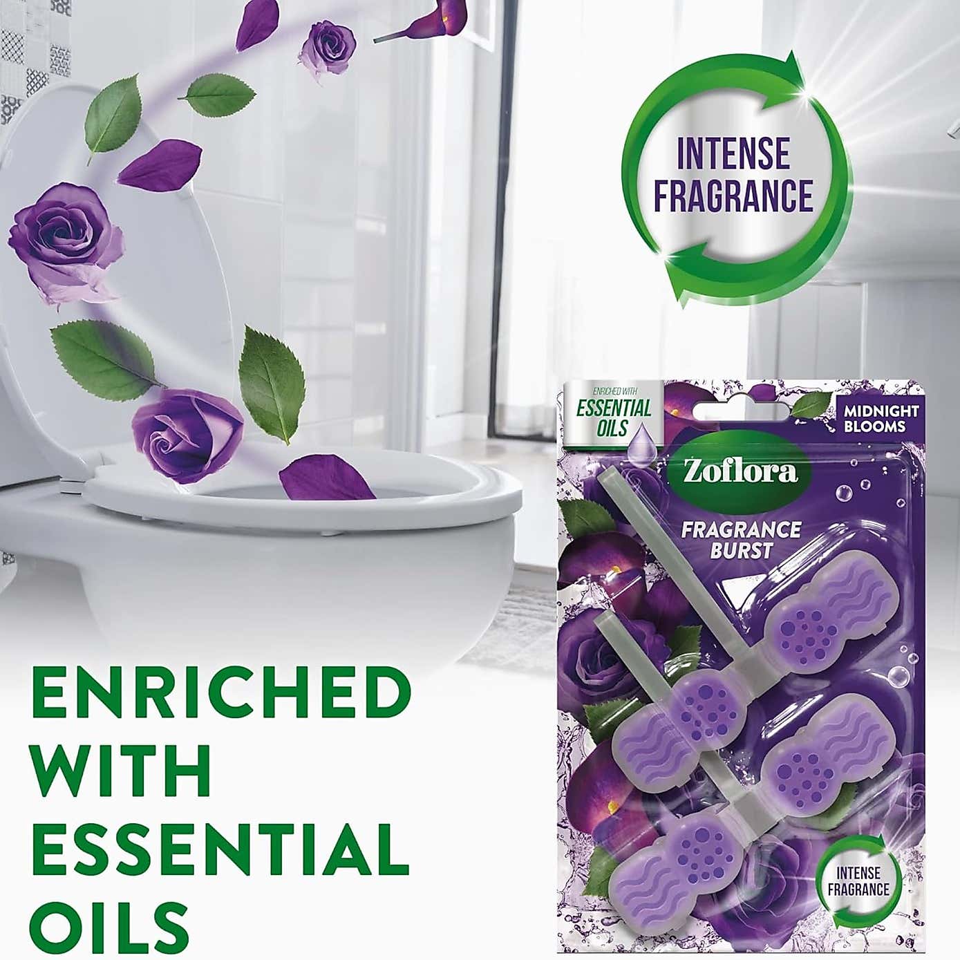 Pack of 2 Zoflora Toilet Block Midnight Bloom