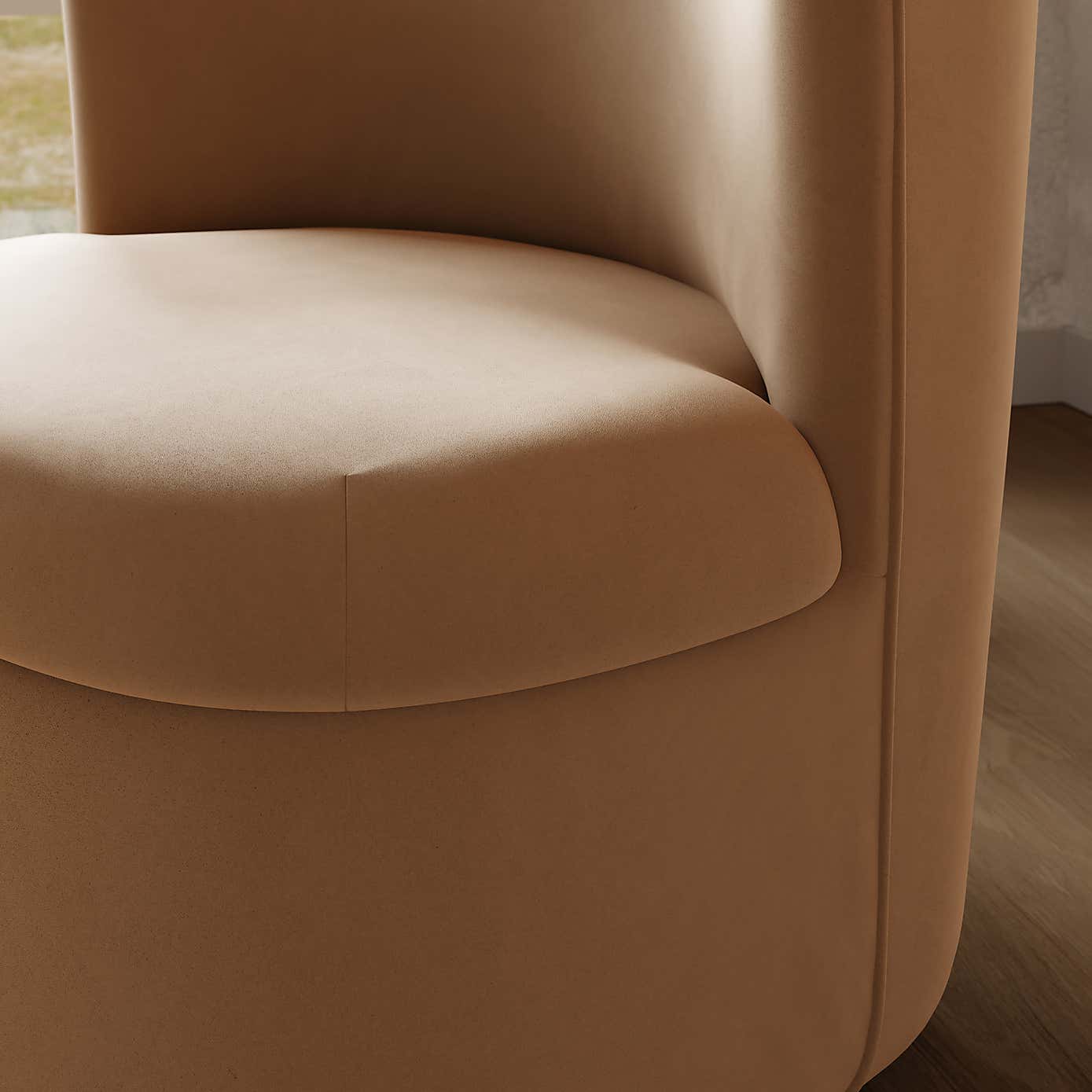 Modern Curves Velvet Occasional Chair