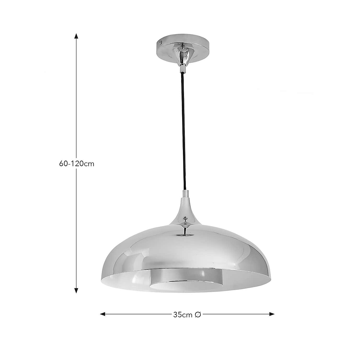 Elements Lennon Industrial 2 Tier Dome Pendant Light
