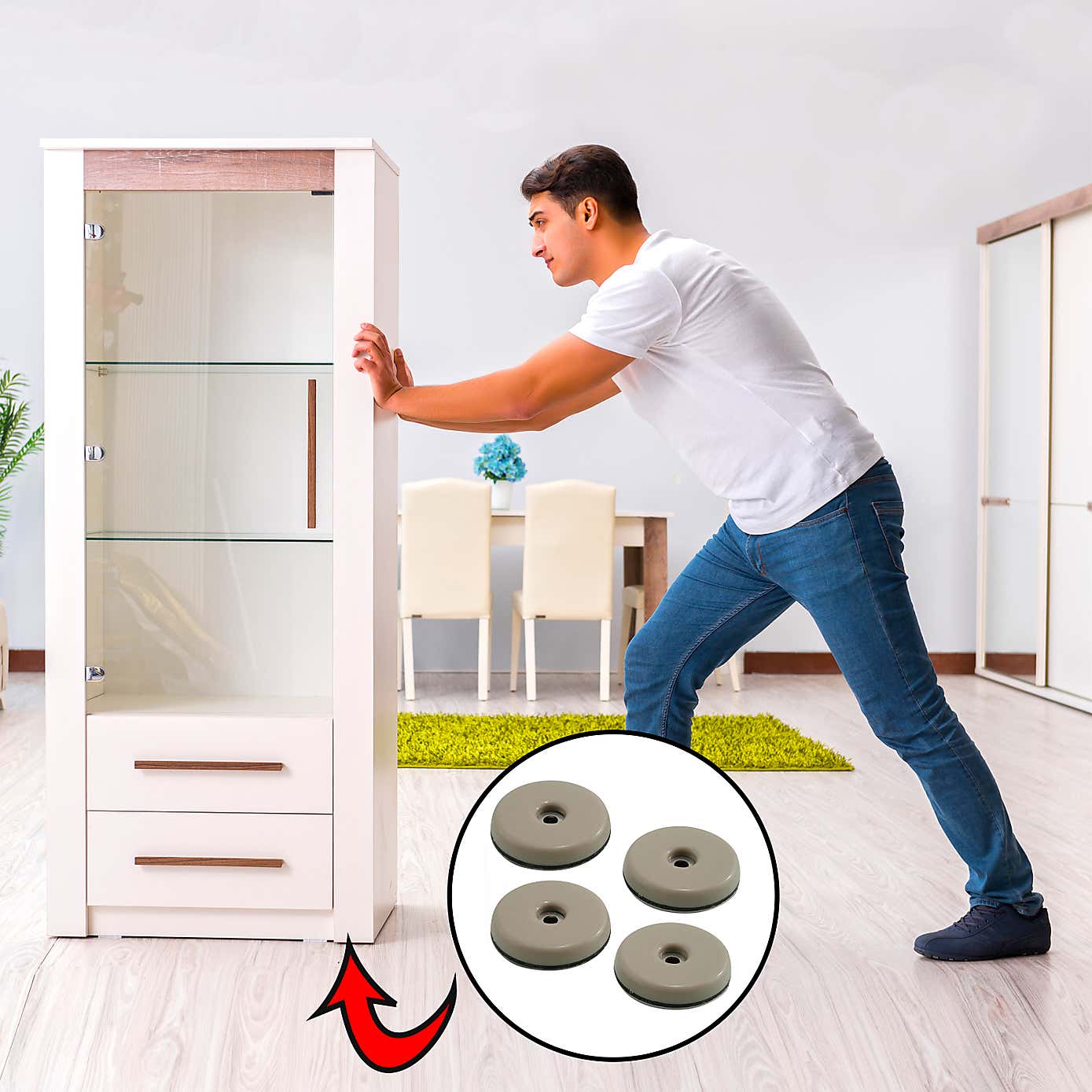 Slide Glide 25mm Pack of 8