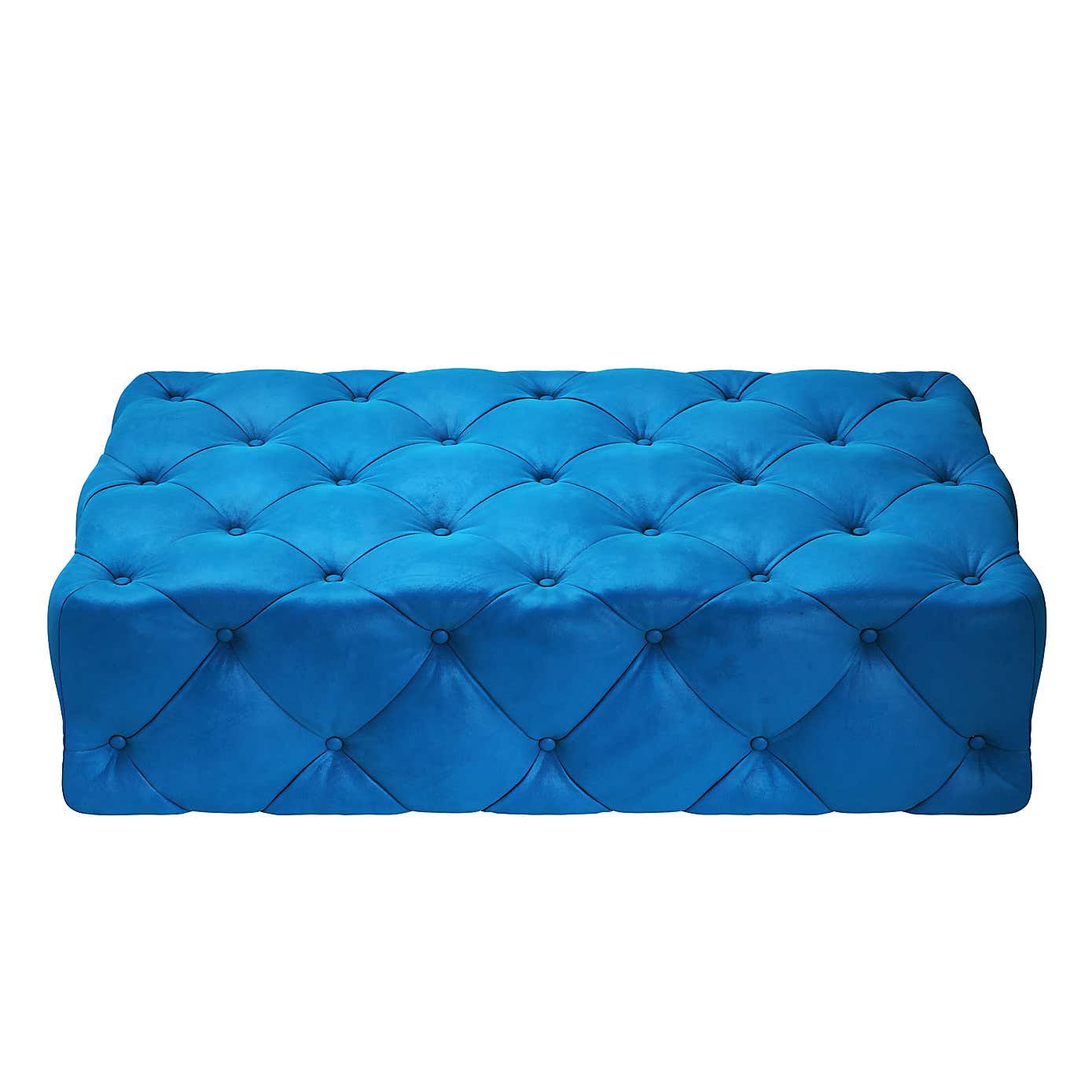 Buttoned Velvet Large Footstool