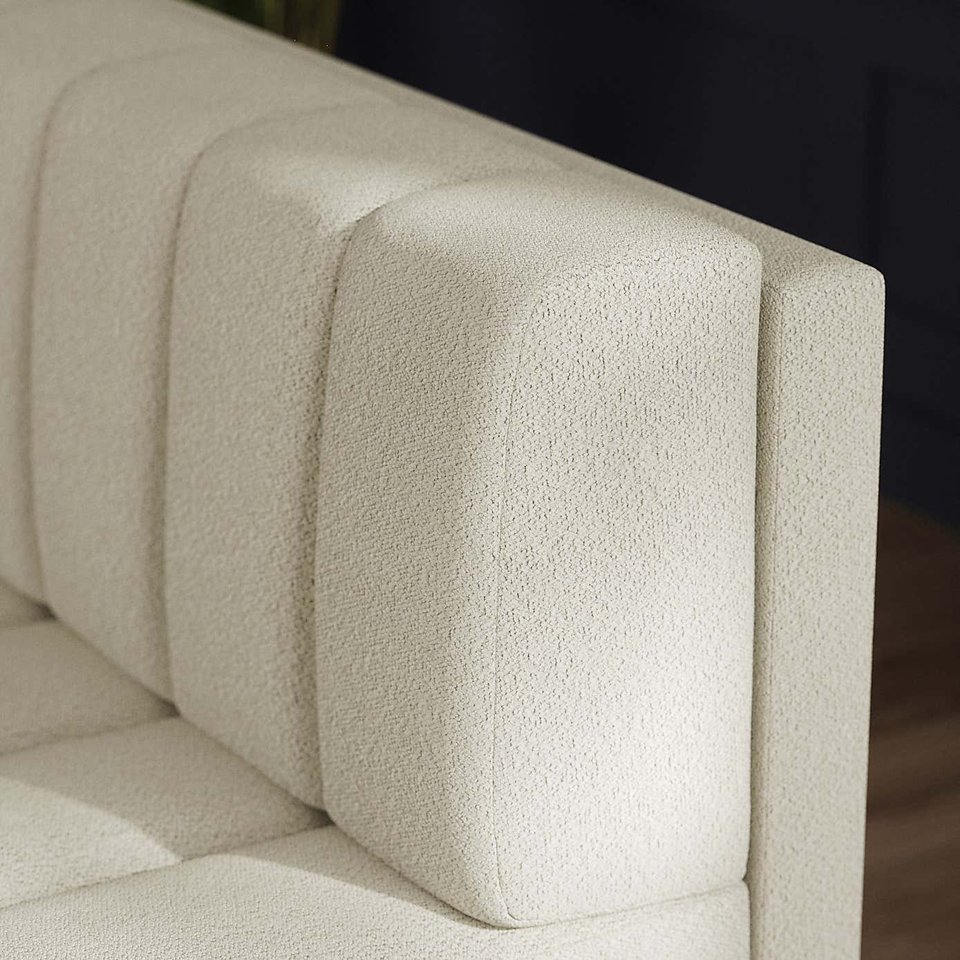 Amali Corner Dining Bench, Boucle