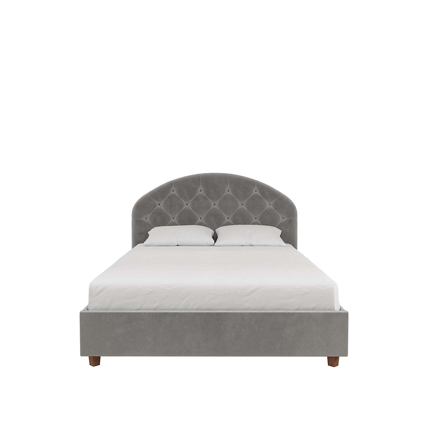Aspen Velvet Upholstered Bed Frame