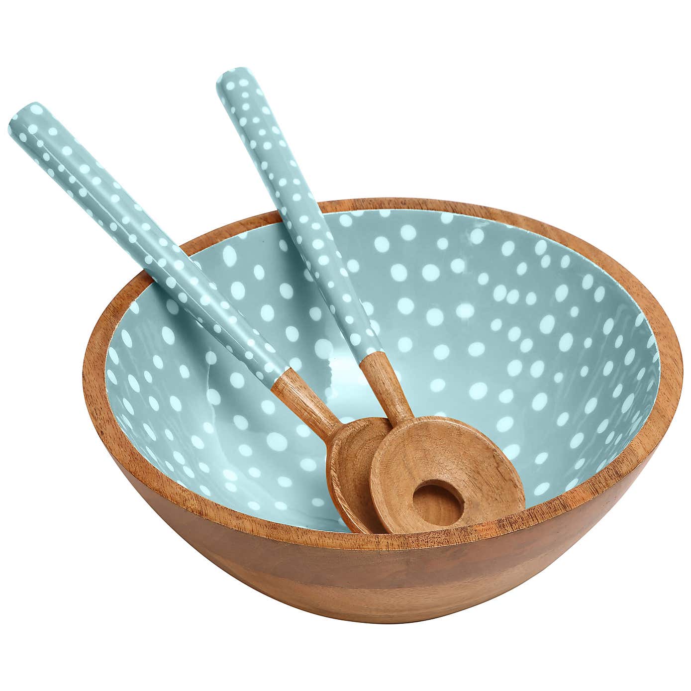 Dexam Sintra Mango Wood Spotted Salad Bowl