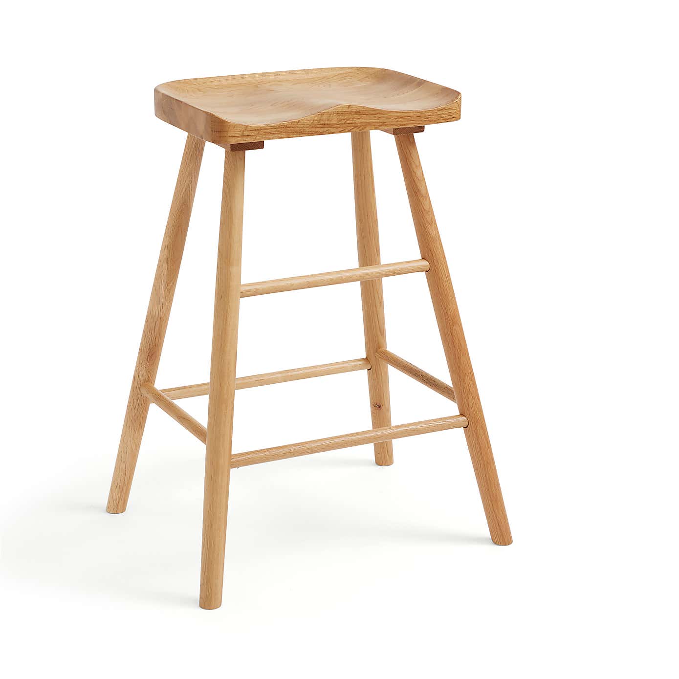 Loxwood Counter Height Bar Stool, Solid Oak