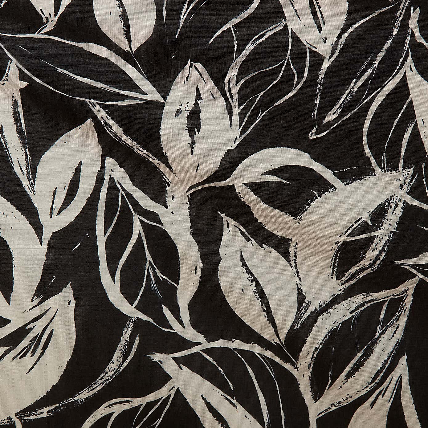 Sketched Leaf 144 Thread Count Reversible Cotton Duvet Cover & Pillowcase Set