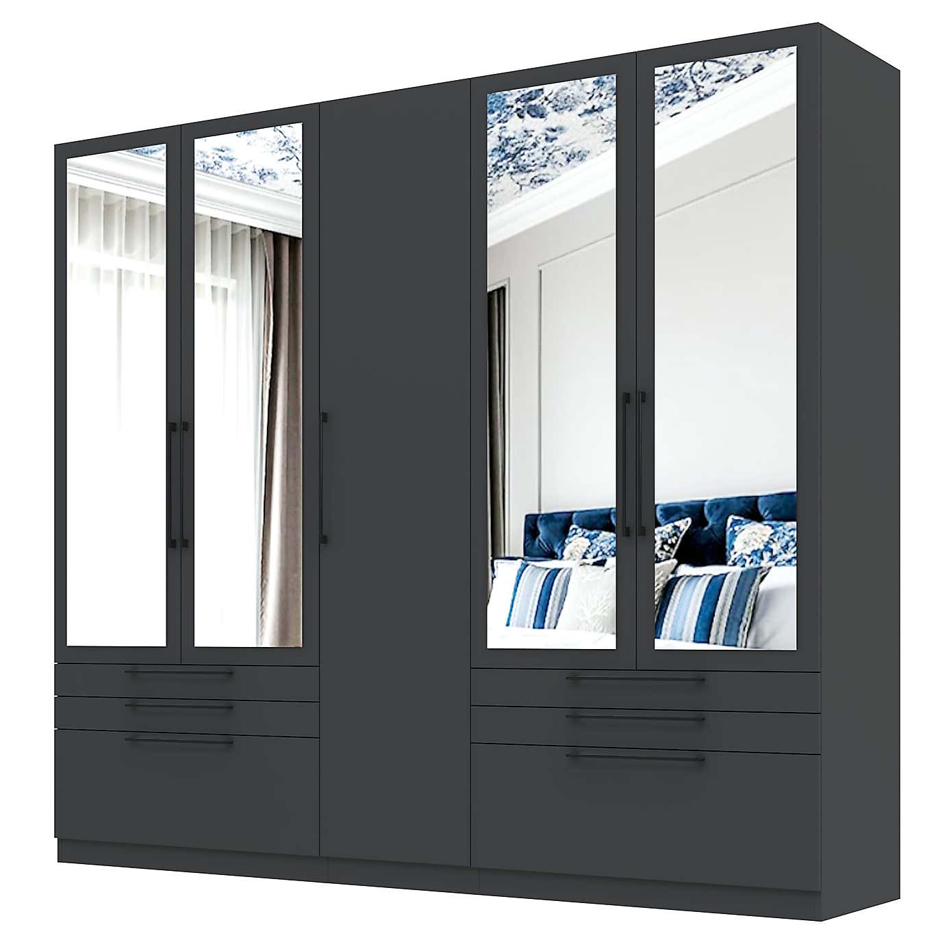 Foster 5 Door 6 Drawer Wardrobe