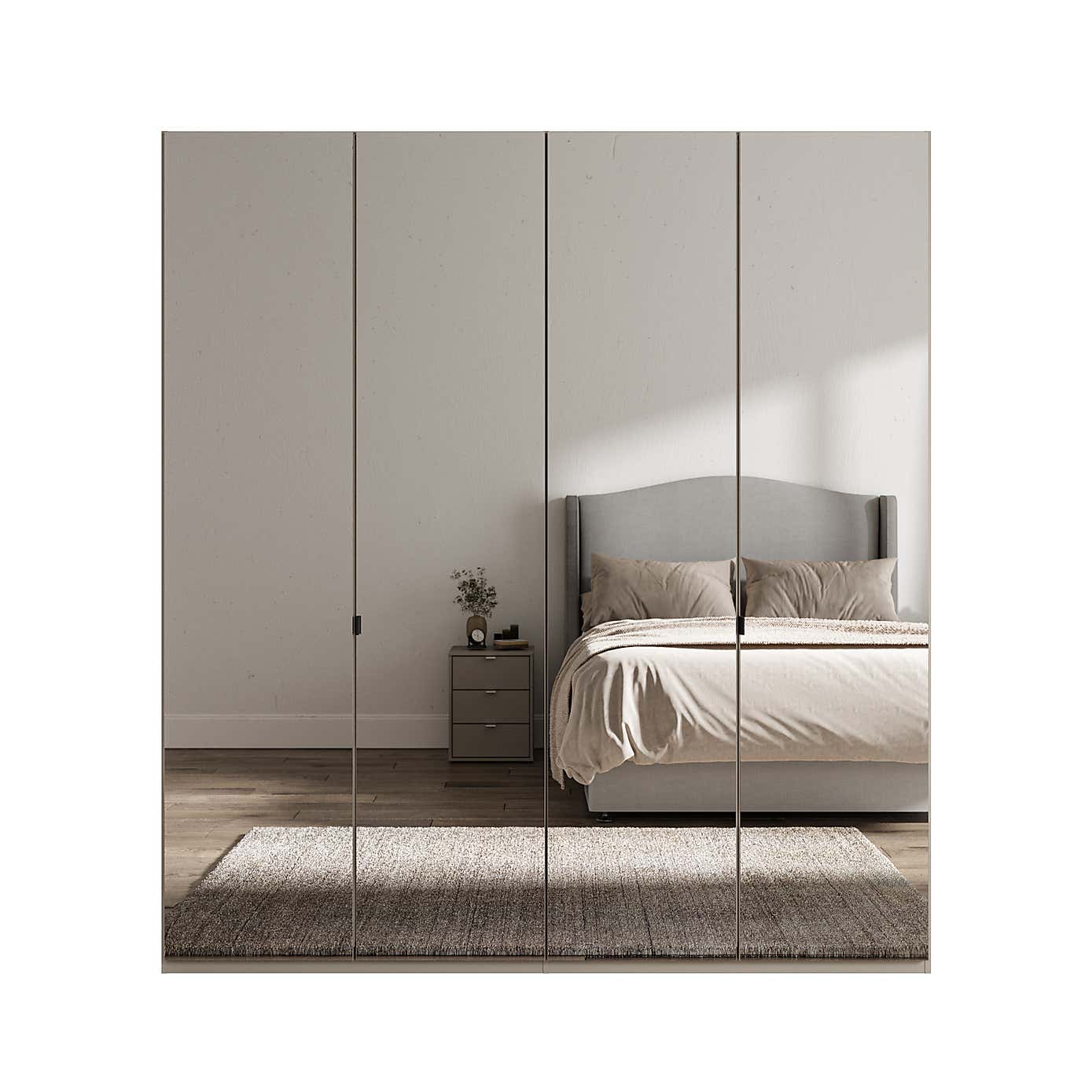 Wiemann Kahla 4 Door Mirrored Wardrobe