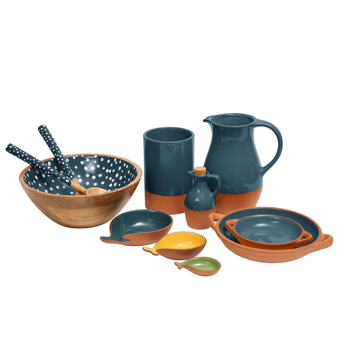 Dexam Sintra Large Glazed Terracotta Tapas Dish