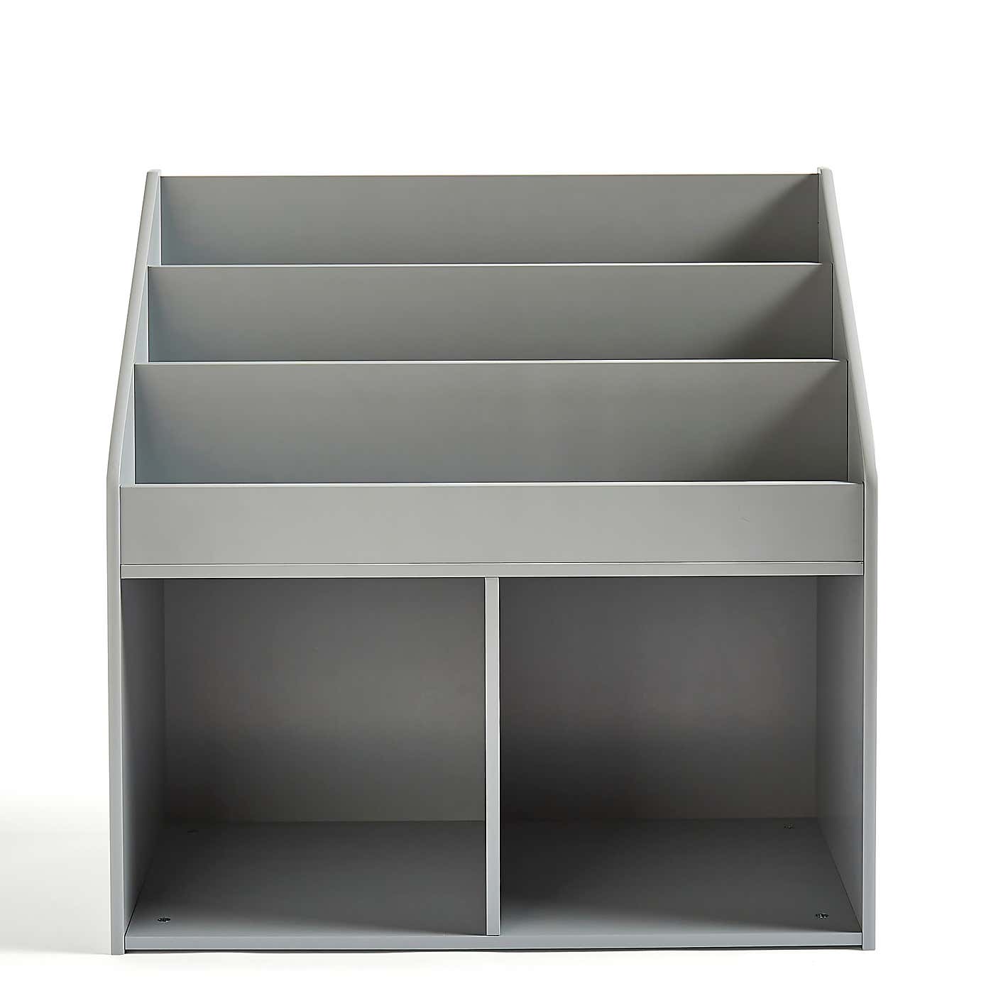 Kids Bookcase with Storage White