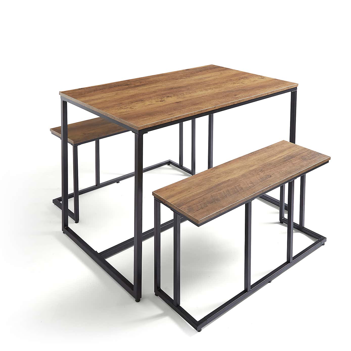 Charlie 4 Seater Rectangular Dining Bench Set