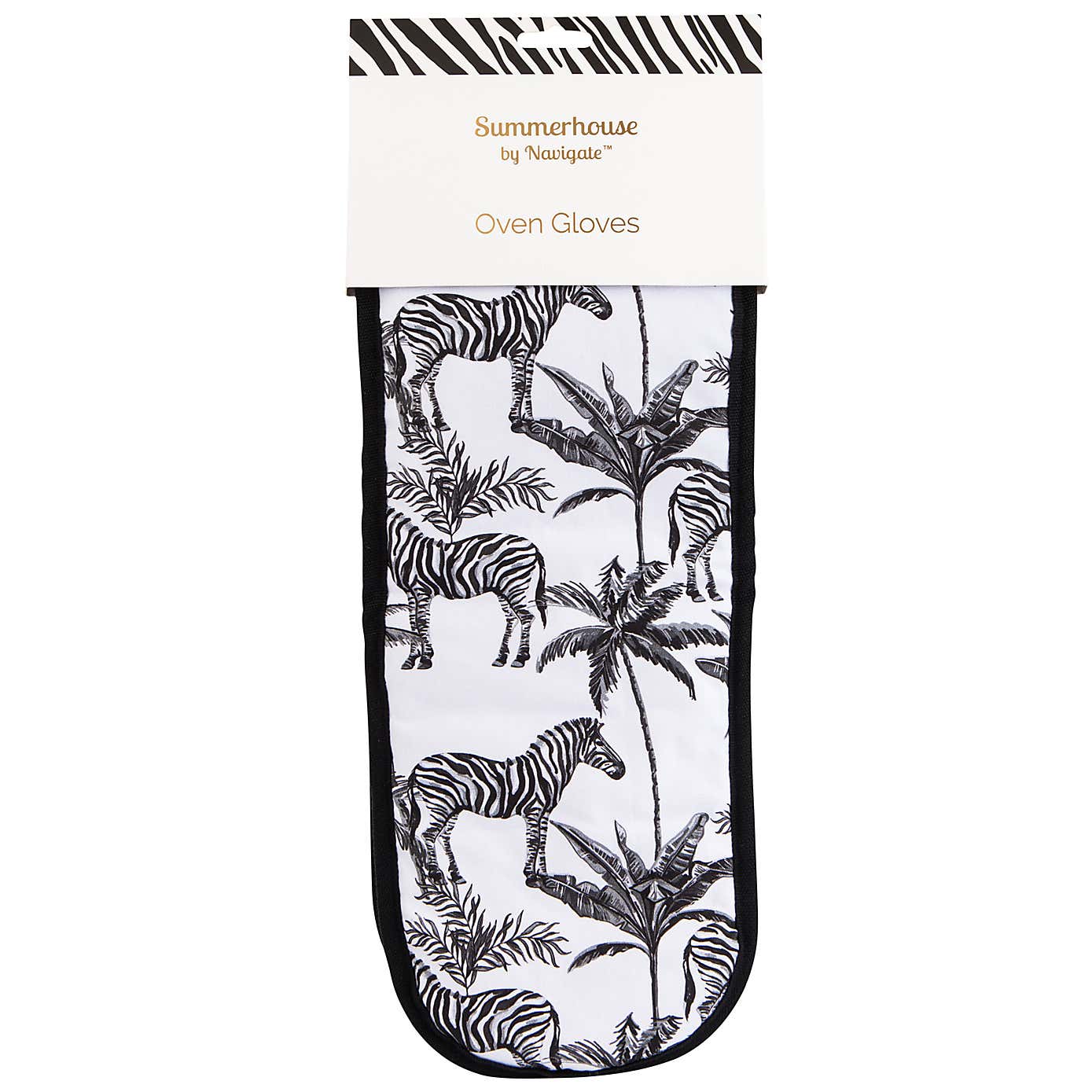 Madagascar Zebra Double Oven Gloves