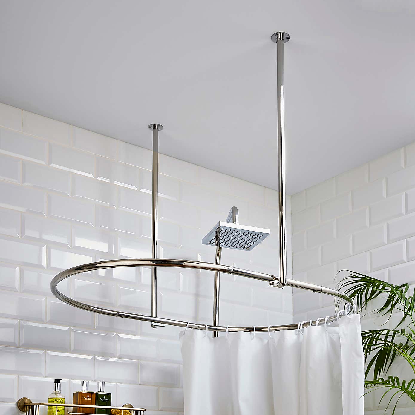 Oval Shower Curtain Rail