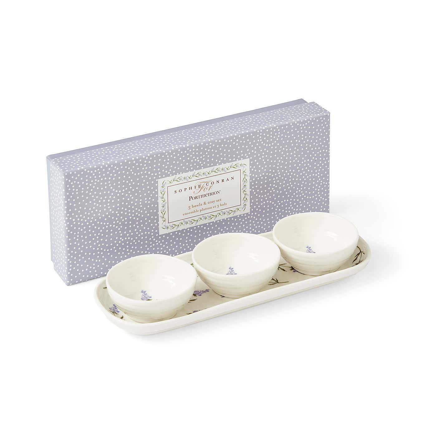 Sophie Conran Lavandula 3 Bowl and Tray Set