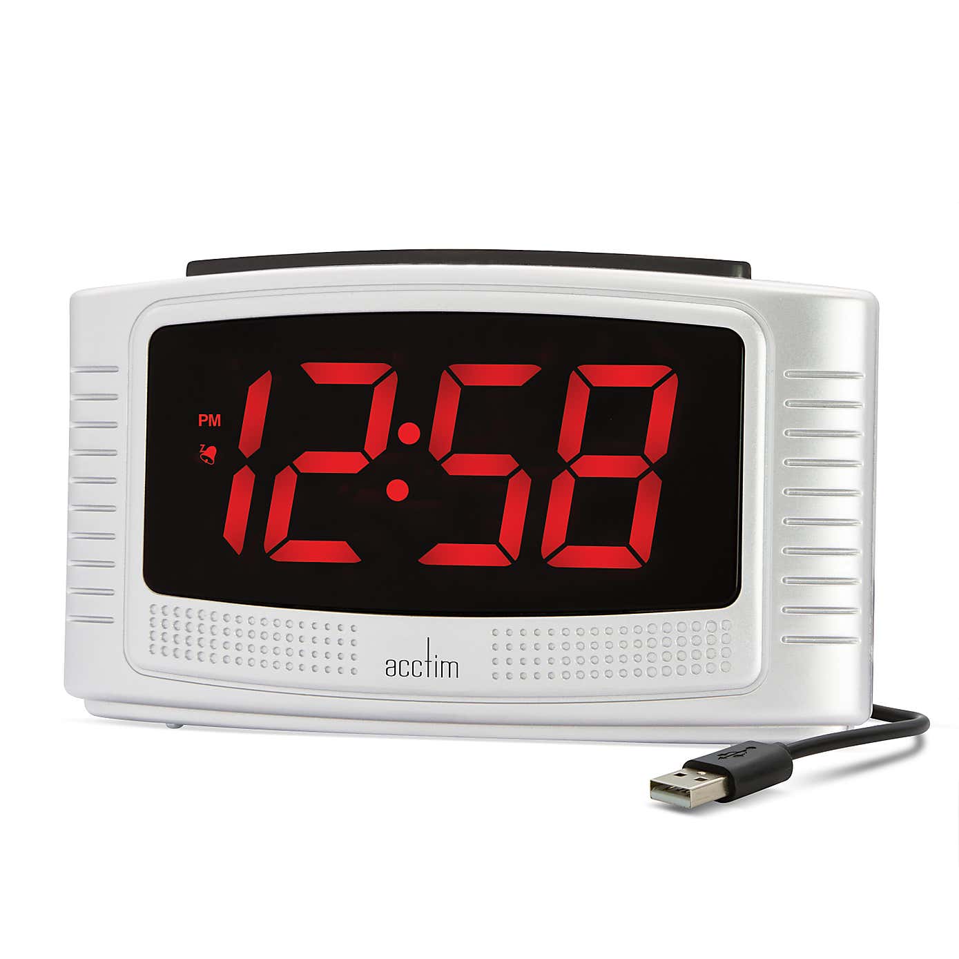 Acctim Vina Silver Alarm Clock