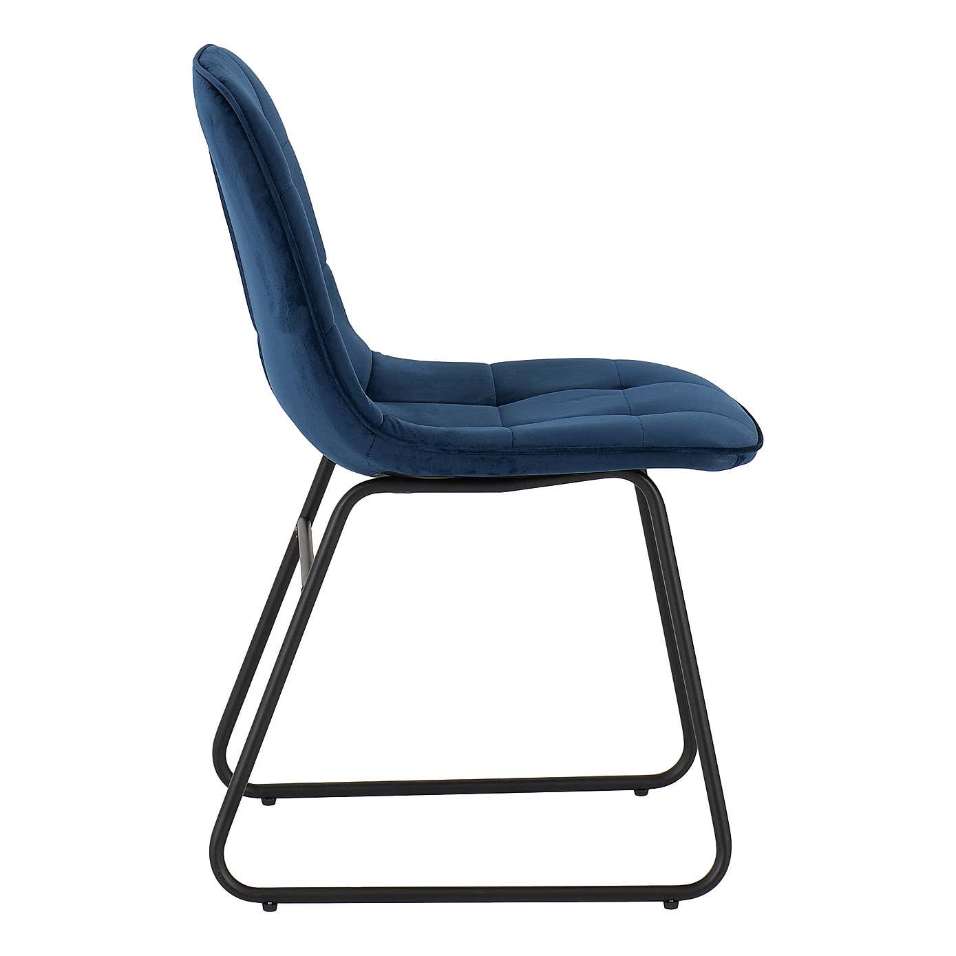 Lukas Set of 2 Dining Chairs Grey Velvet