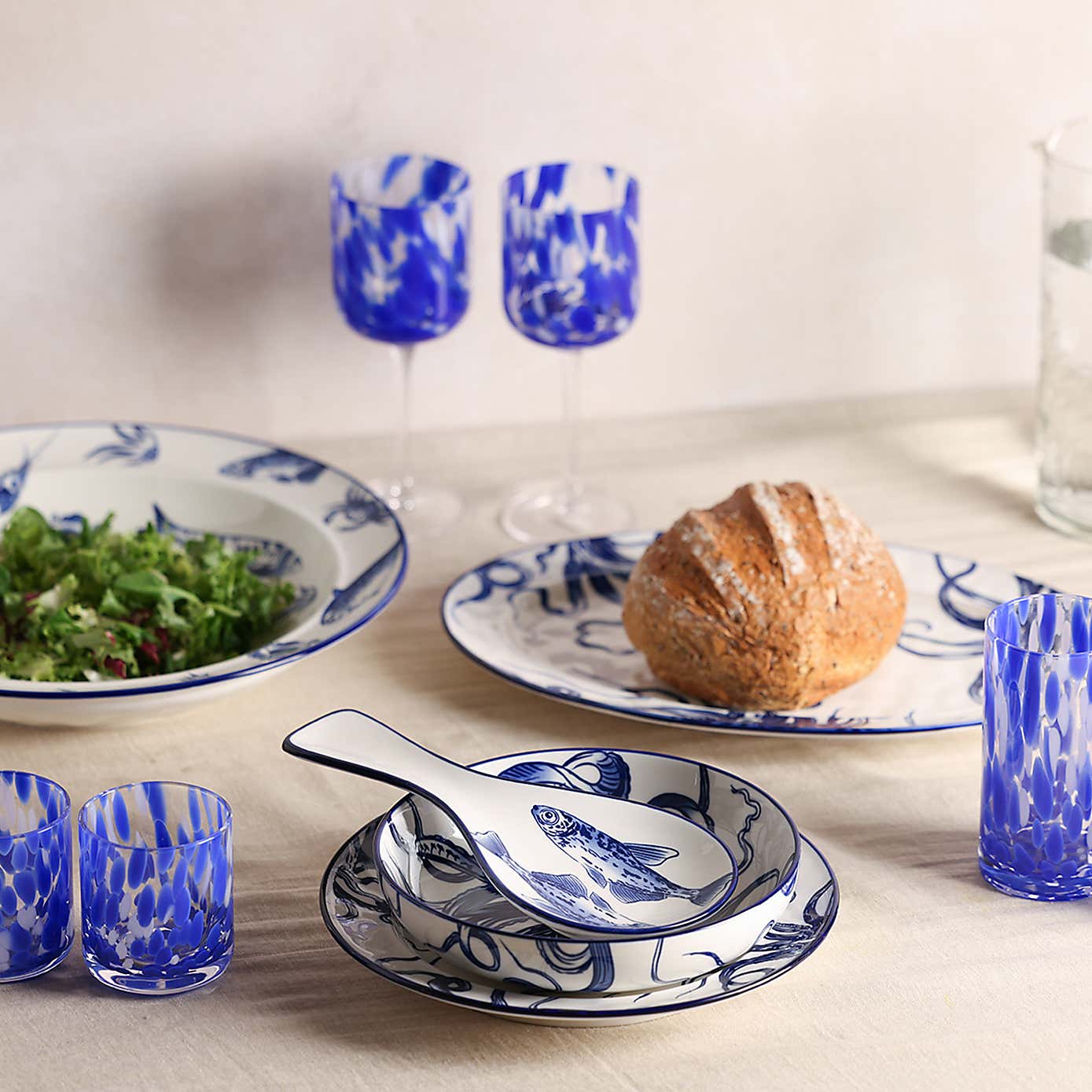 Hestia Set of 4 Fish Tapas Plate Spoon Rest