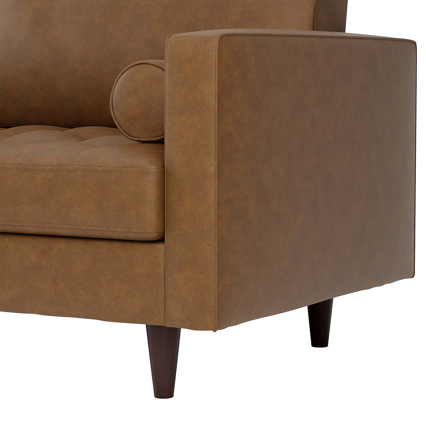 Zoe Faux Leather 4 Seater Sofa