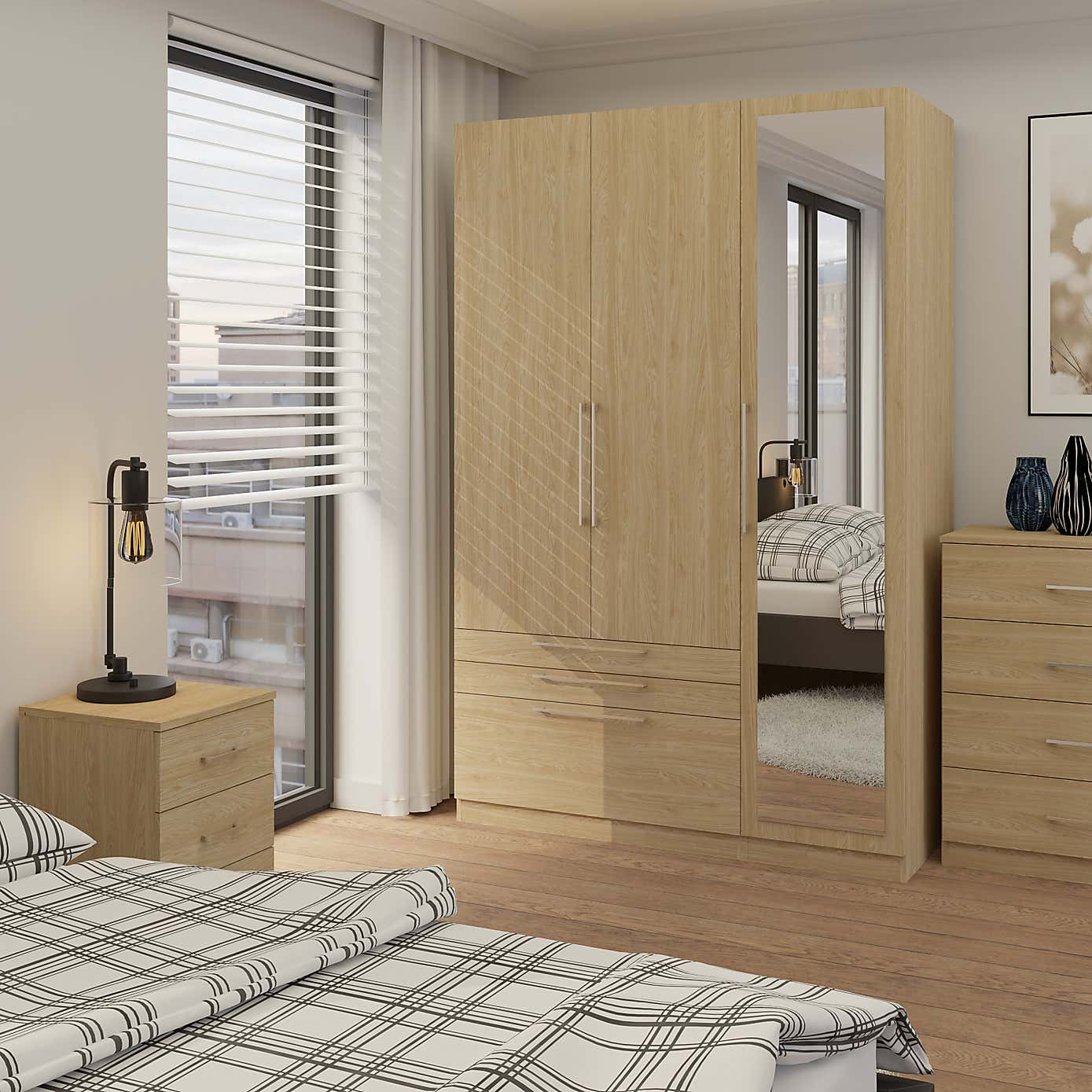 Foster Triple 3 Drawer Wardrobe