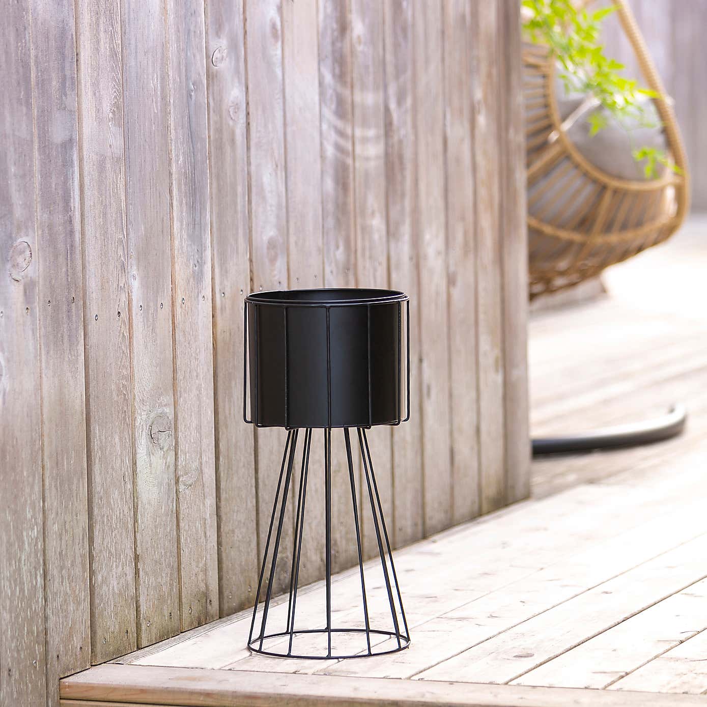 Black Wire Frame Planter