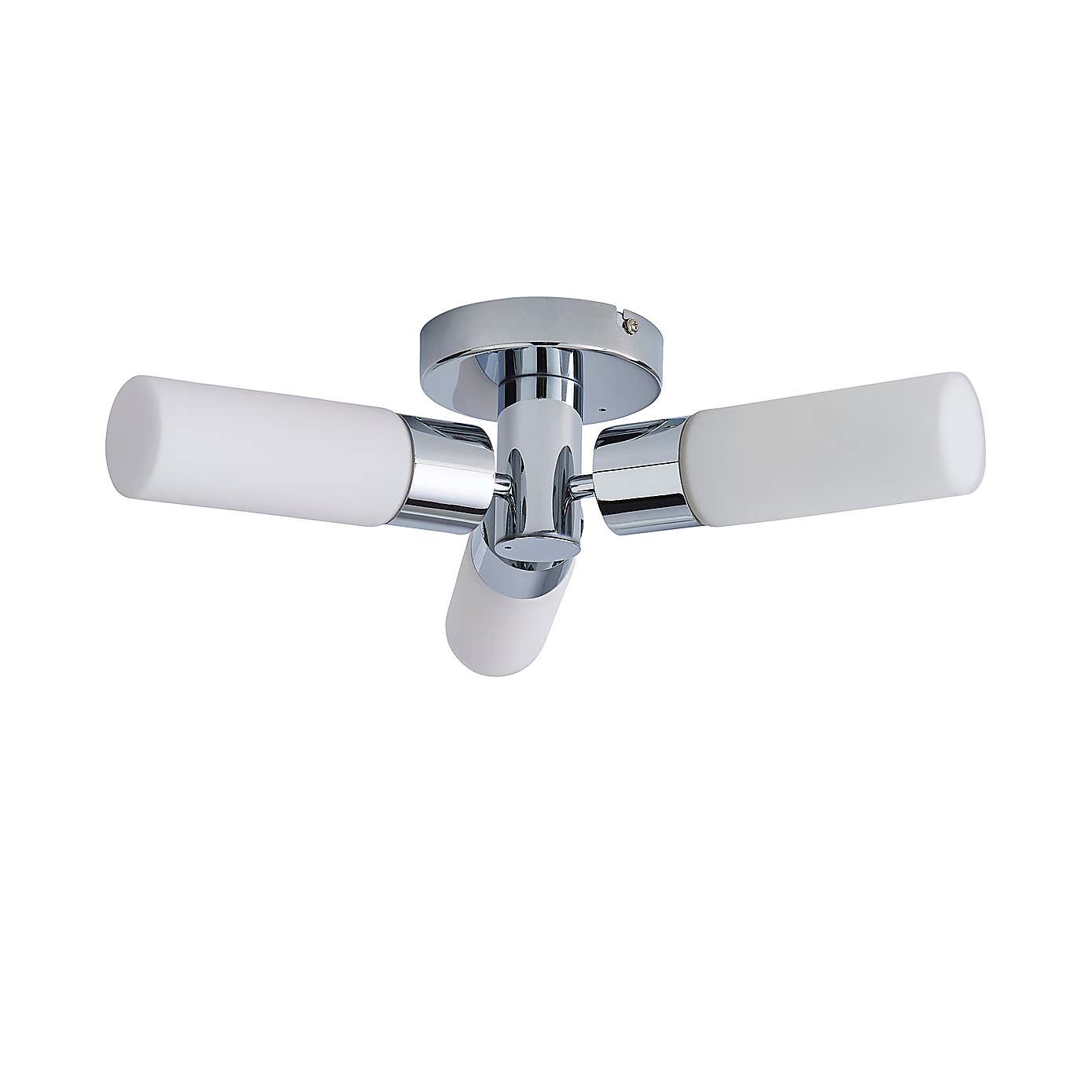 Porto 3 Light Bathroom Flush Fitting Chrome