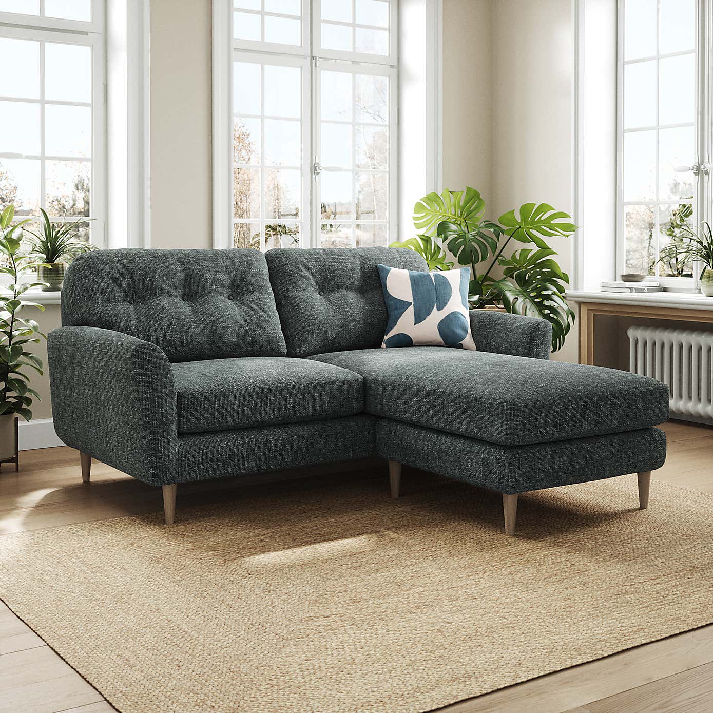 Sven Chunky Chenille Corner Chaise Sofa