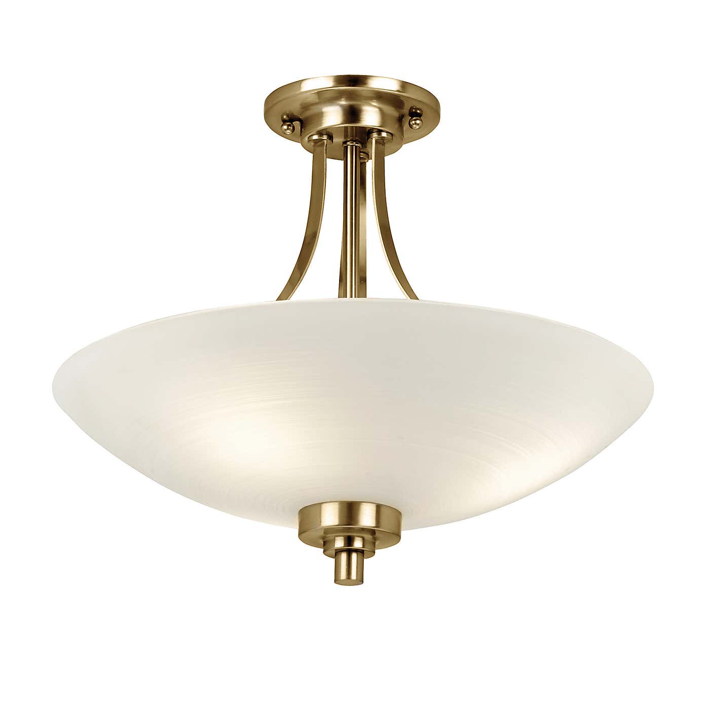 Vogue Welles 3 Light Semi Flush Ceiling Fitting
