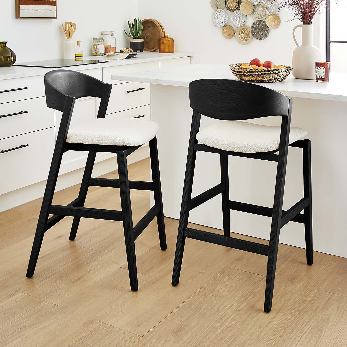 Oskar Boucle Bar Stool