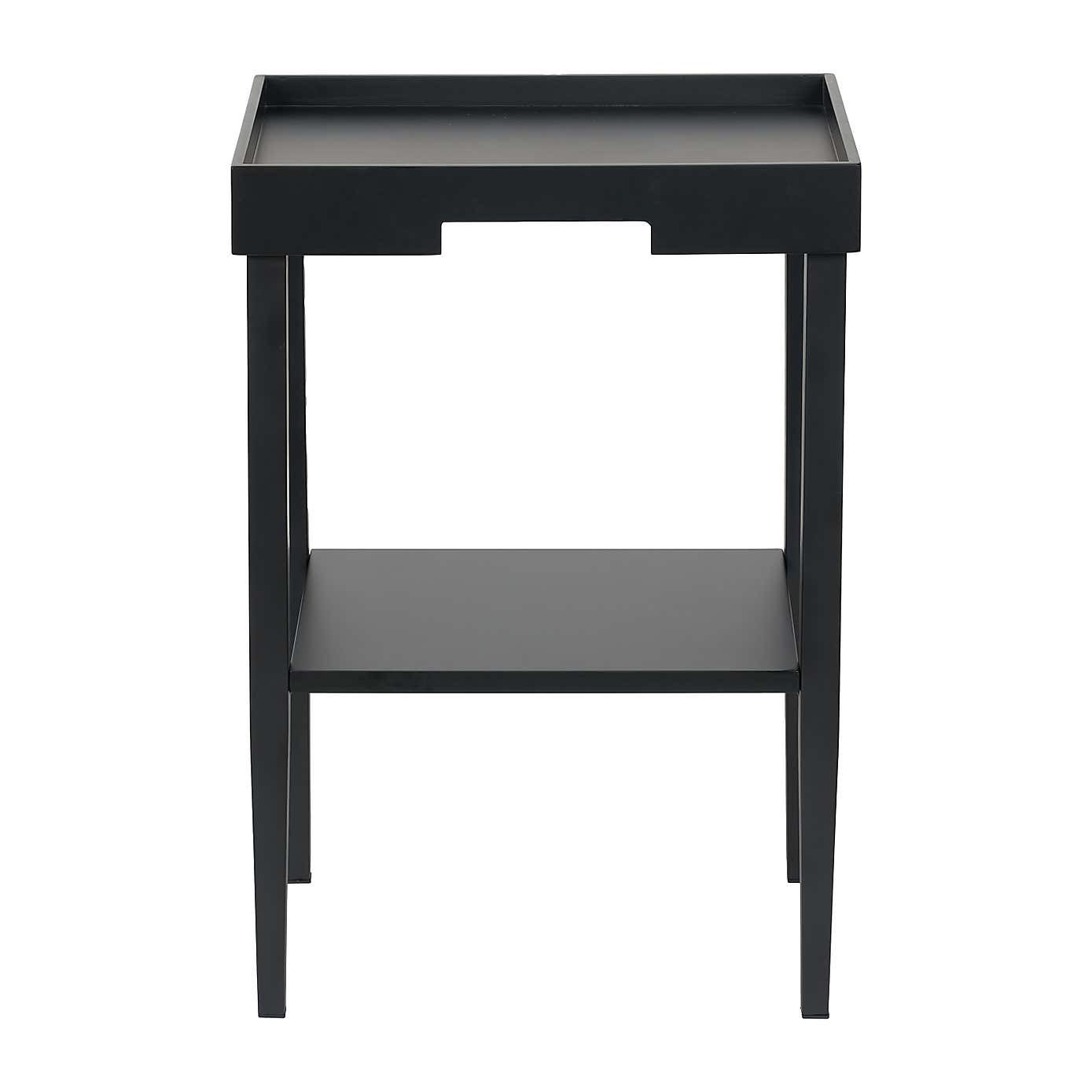 Marnie Side Table, Black Wood