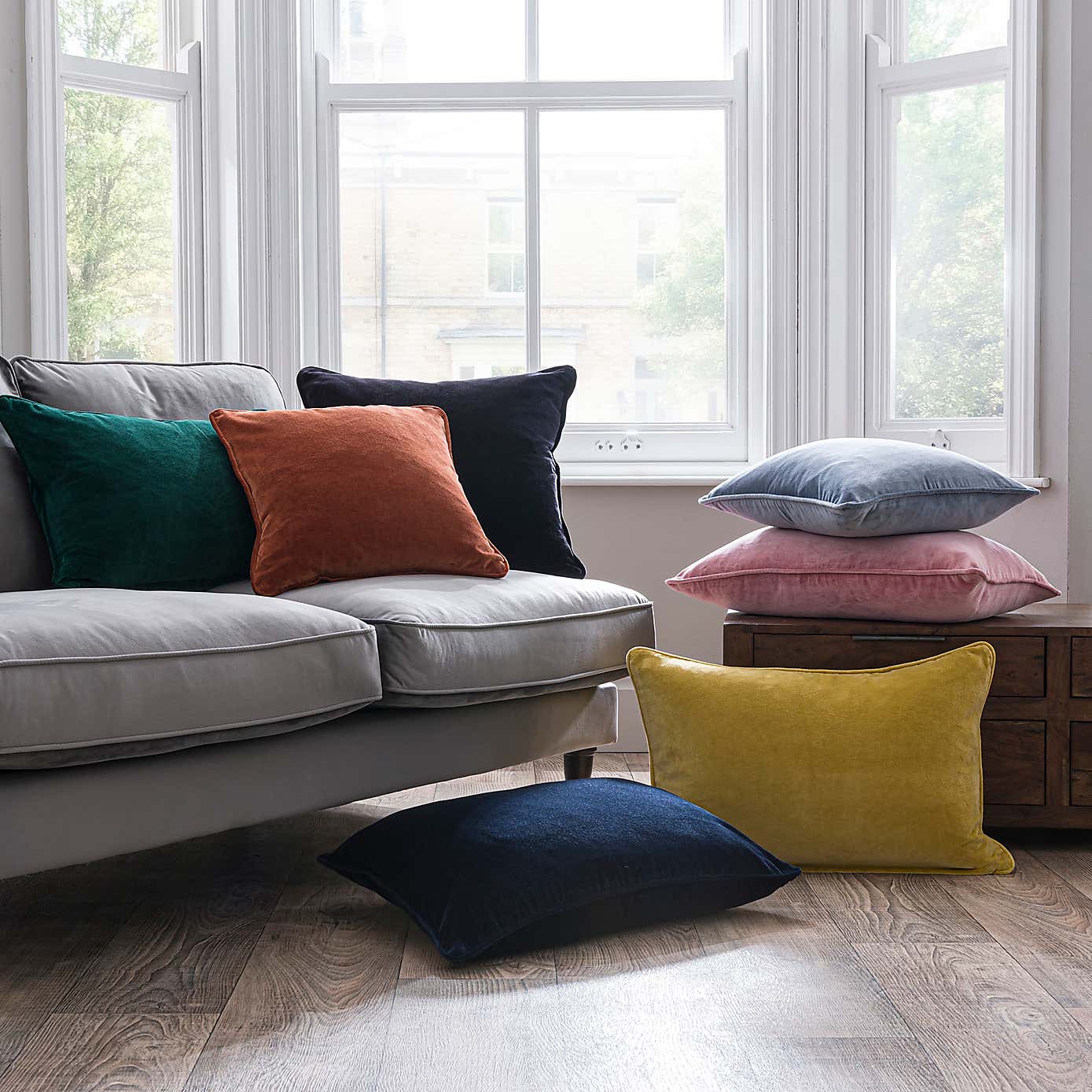 Clara Cotton Velvet Cushion