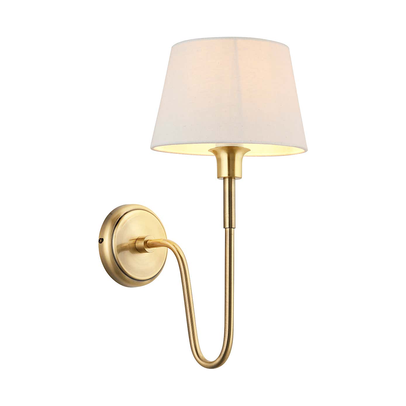 Vogue Roa Art Deco Wall Light with Ivory Circo Lamp Shade