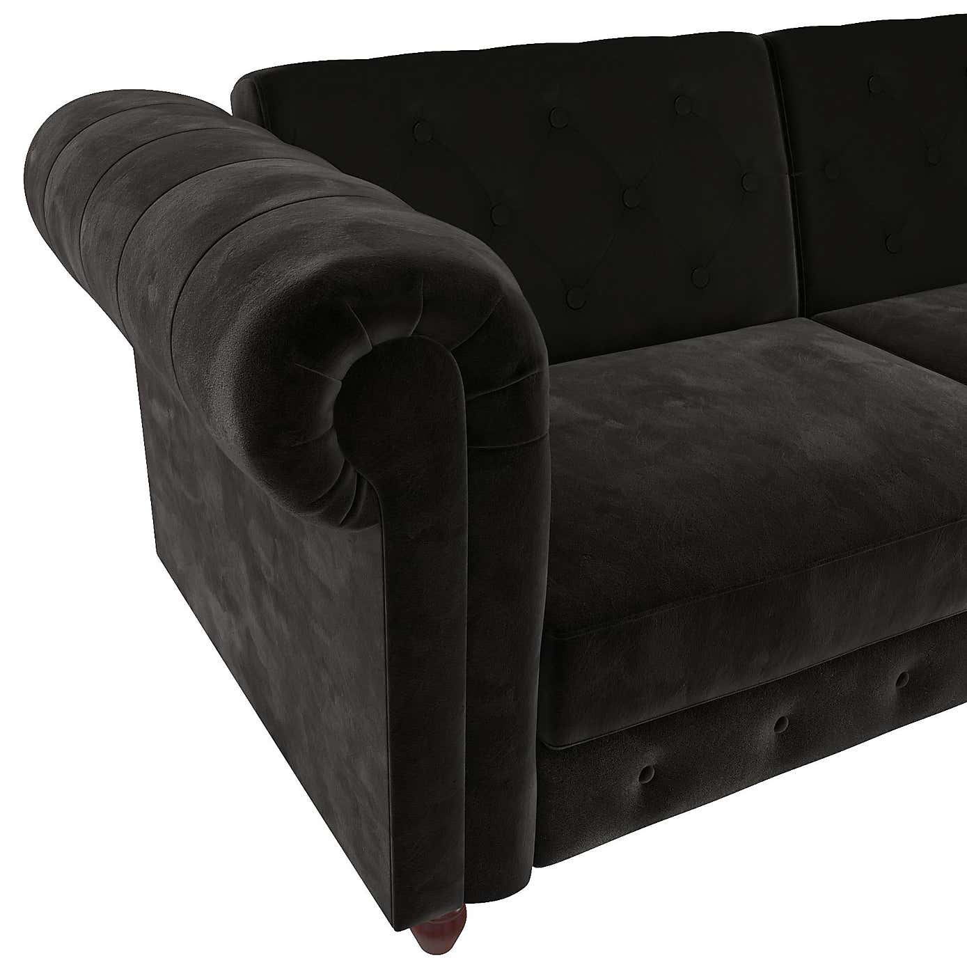 Felix Velvet Chesterfield Double Sofa Bed