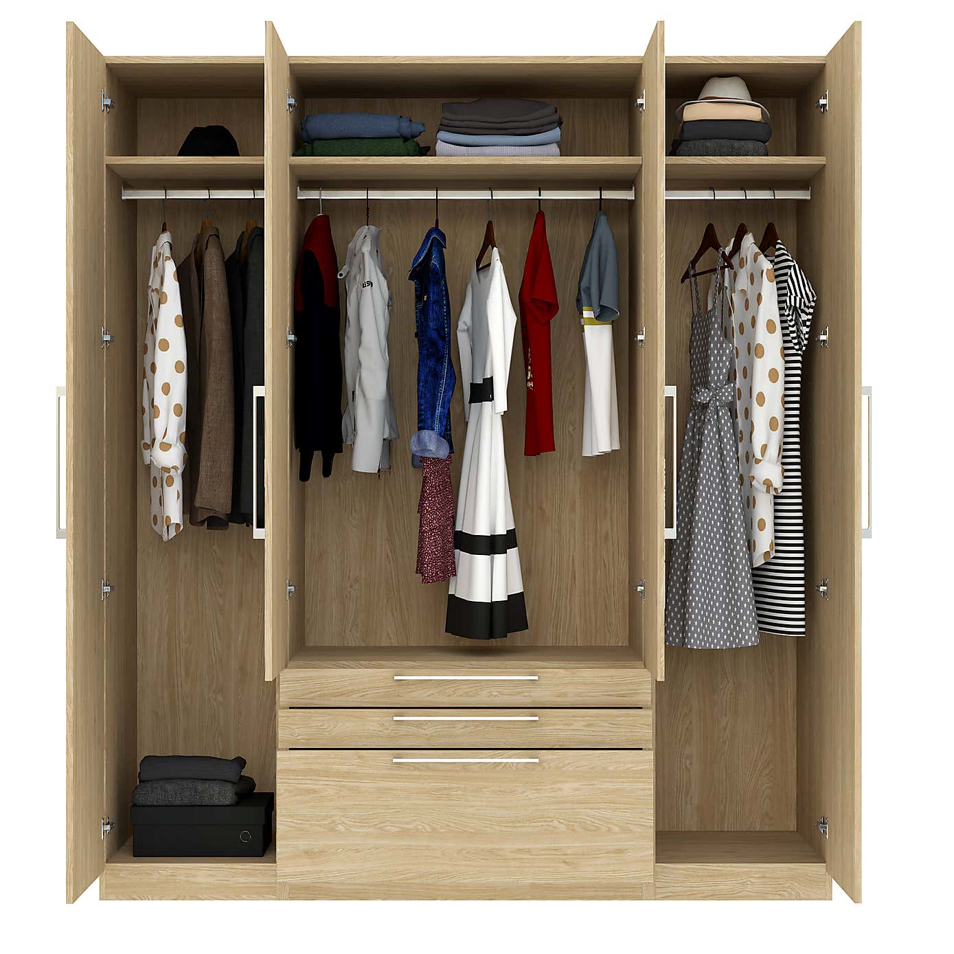 Foster 4 Door 3 Drawer Wardrobe