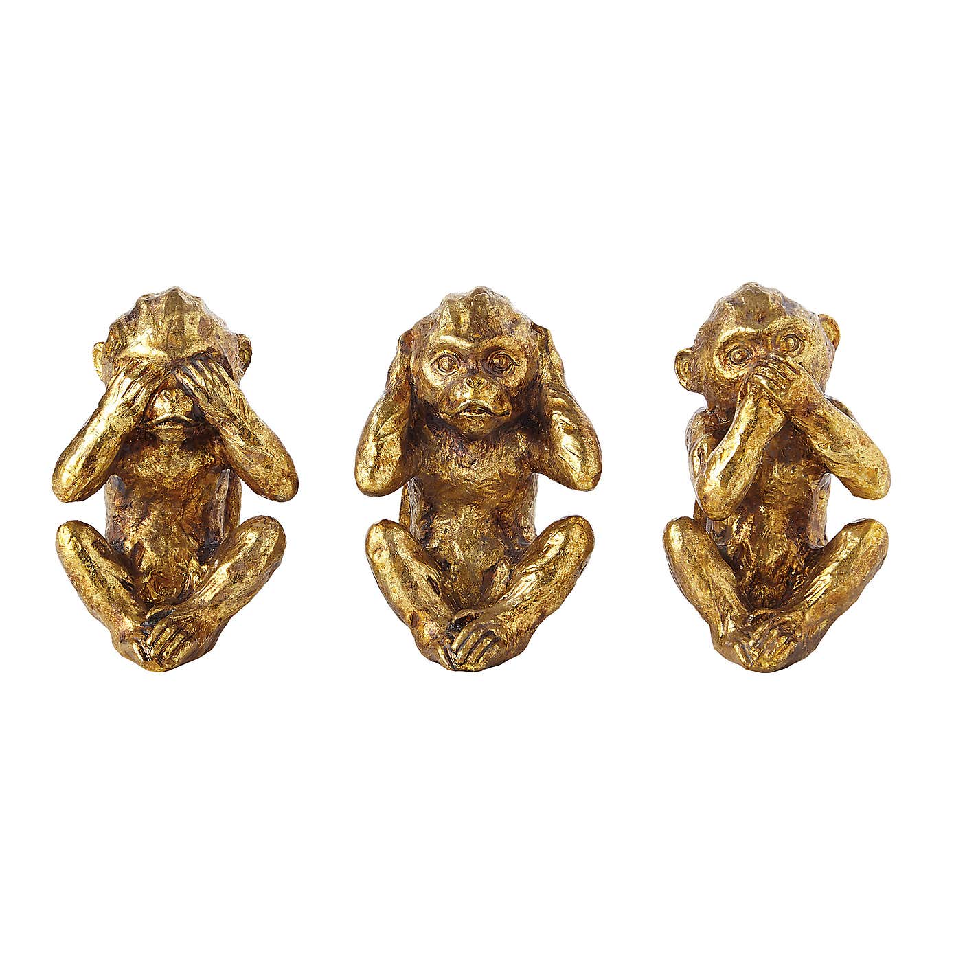Hear No Evil Resin Monkey Ornament