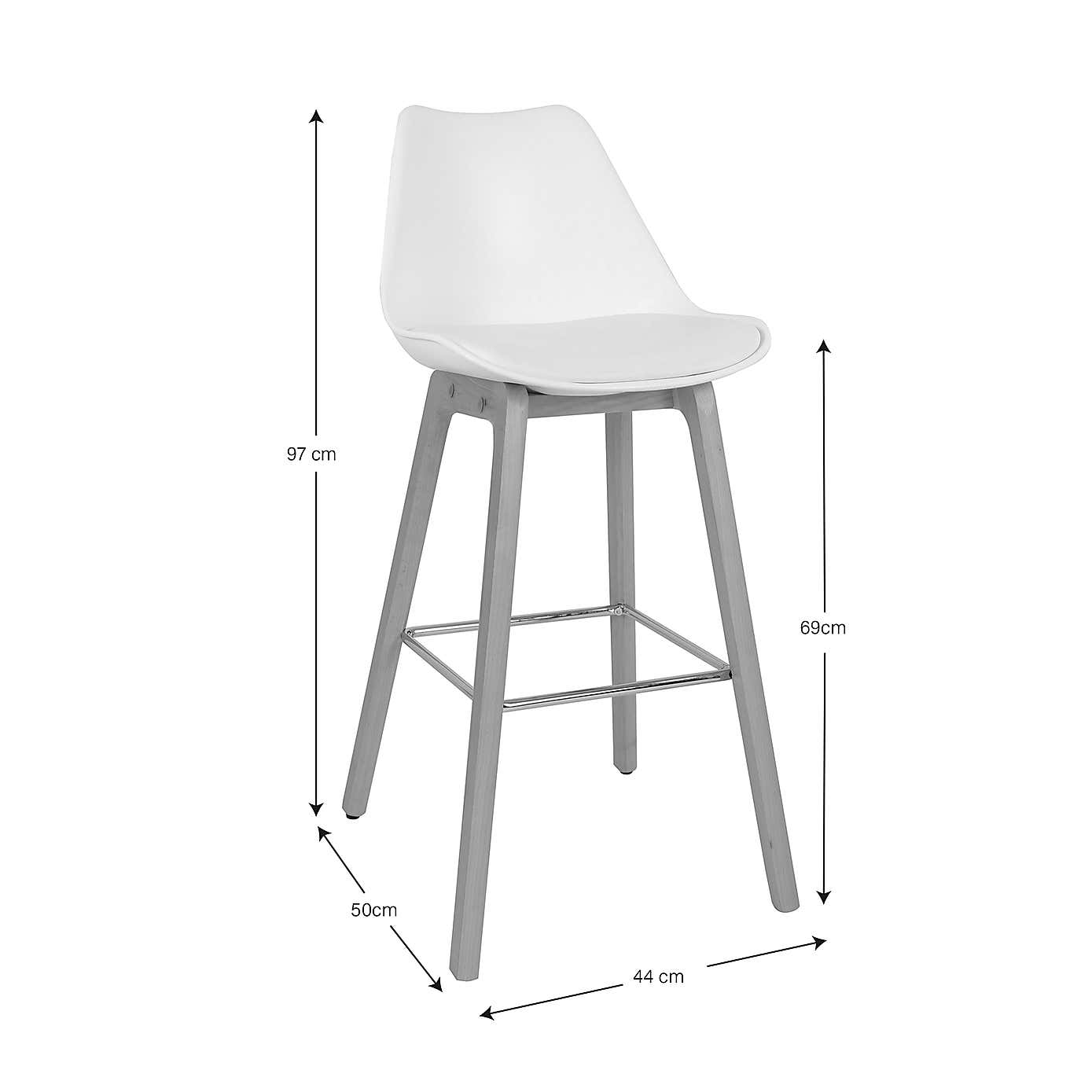 Erik Bar Stool with White Back