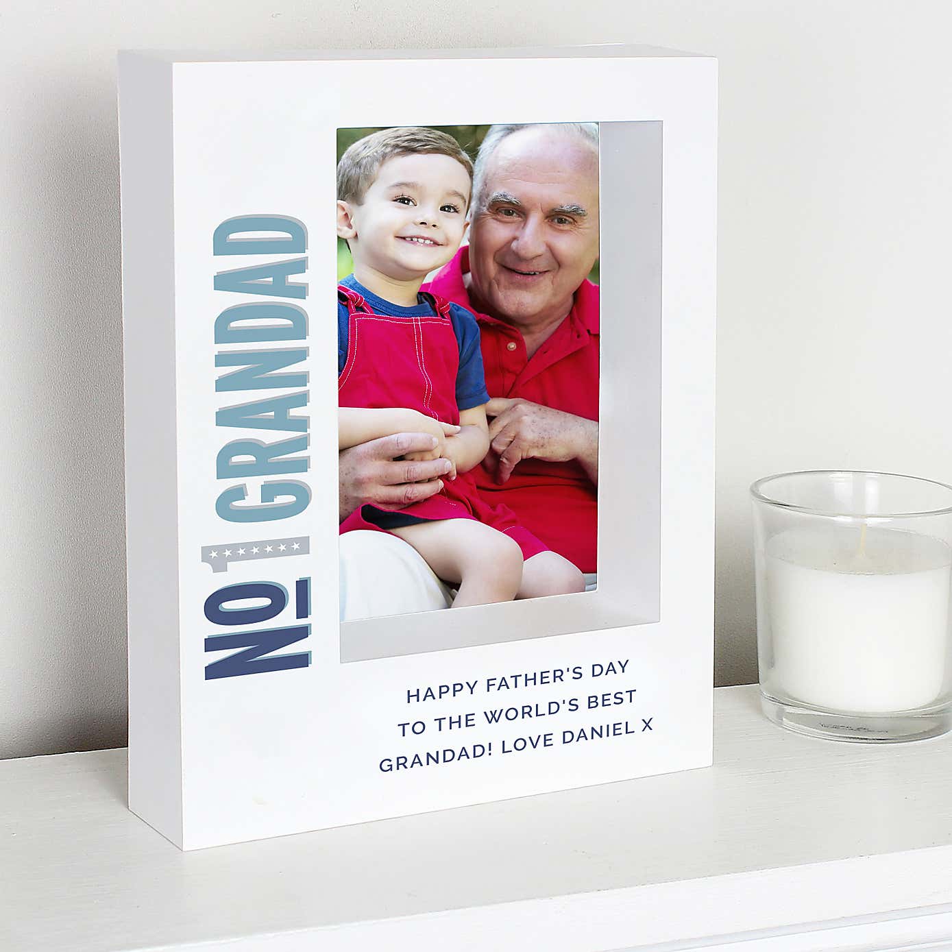 Personalised No.1 Box Photo Frame
