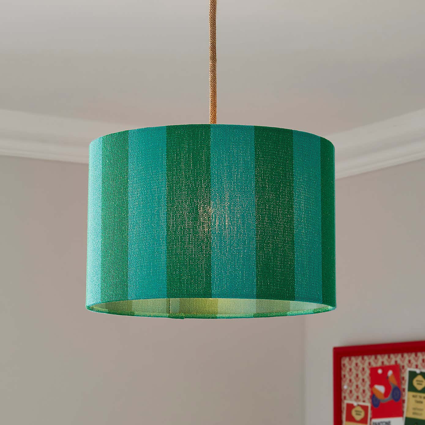 Beatrice Stripe Drum Lamp Shade